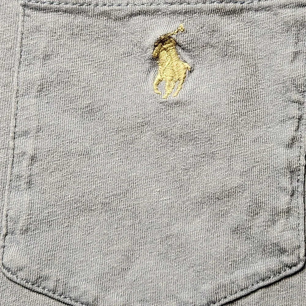 Polo Ralph Lauren T-Shirt Mens XL Blue Yellow Pony Logo Pocket Short Sleeve Tee